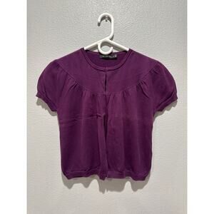The limited purple short sleeve blouse size small